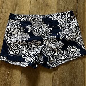 GAP Navy and White Floral Shorts
